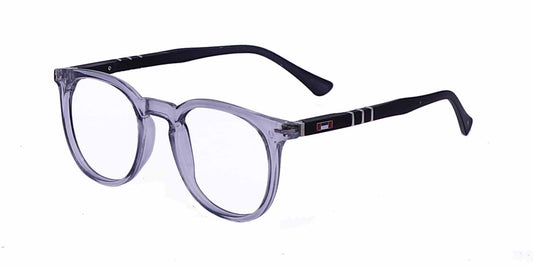 Grey Transparent Round TR Full Frame Eyeglasses For Men & Women - Specsview