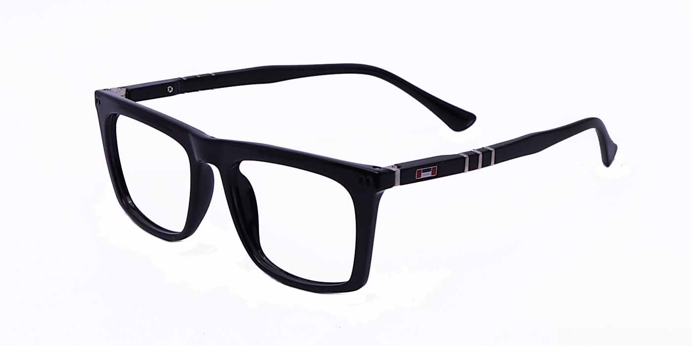 Black Rectangle Full Frame Eyeglasses For Men & Women - Specsview