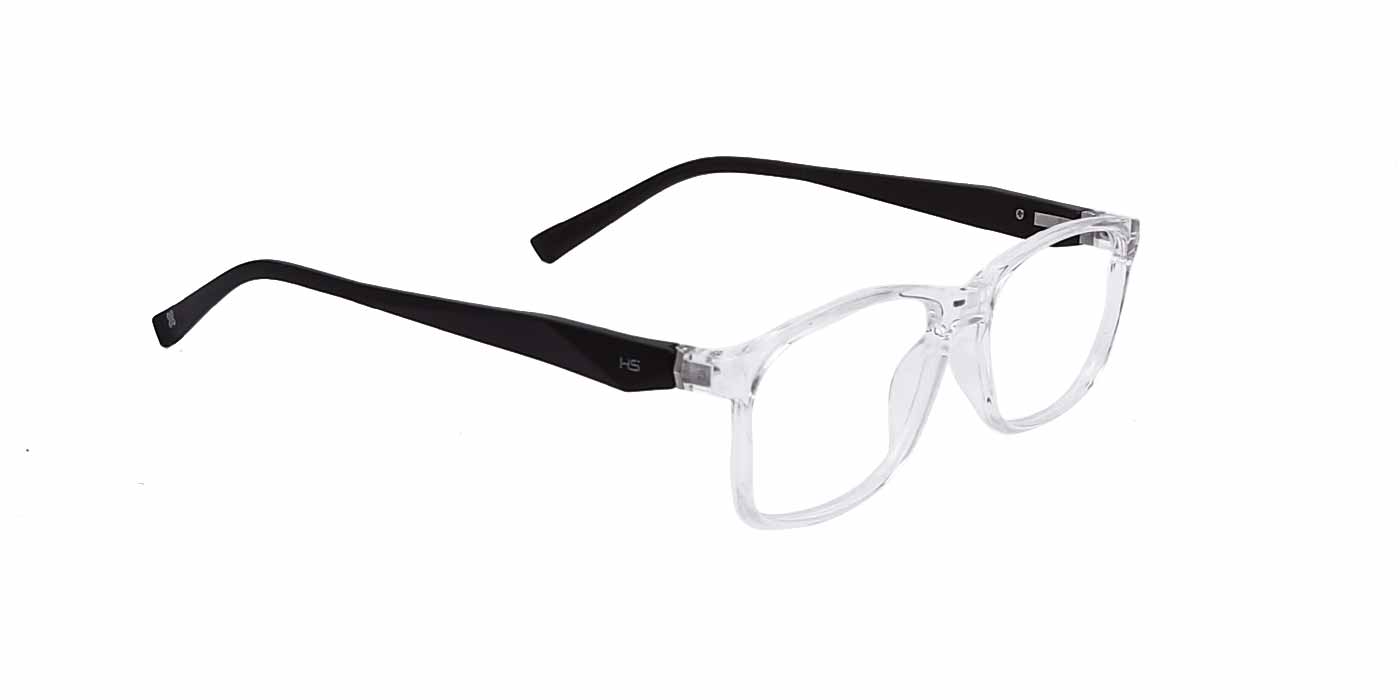 Zero Power Computer glasses: Brown Transparent Rectangle Full Frame For Men and Women - Specsview