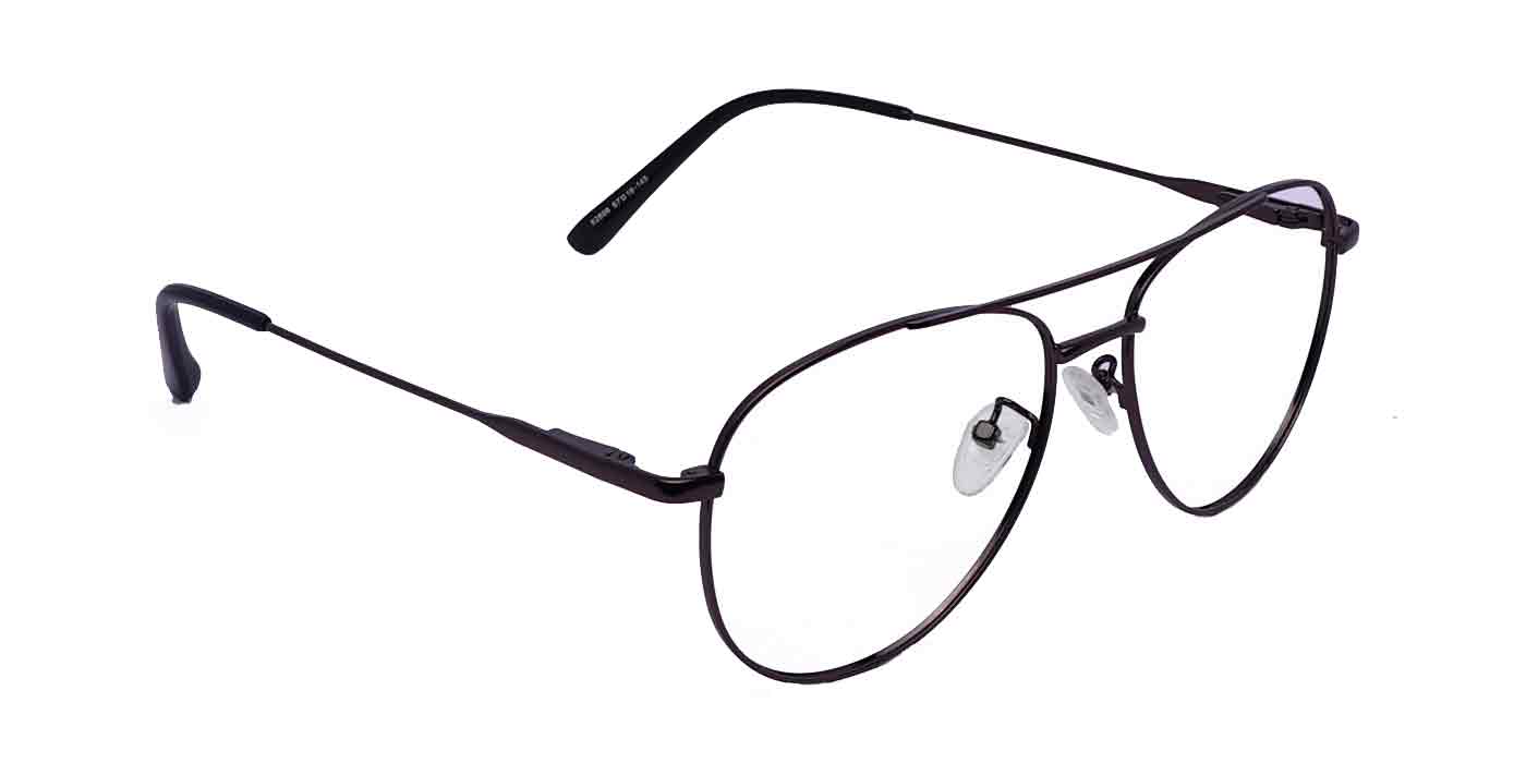 Gun Metal Aviator Full Frame Eyeglasses For Men - Specsview