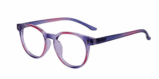 Pink Purple Round Full Frame Eyeglasses For Kids - Specsview