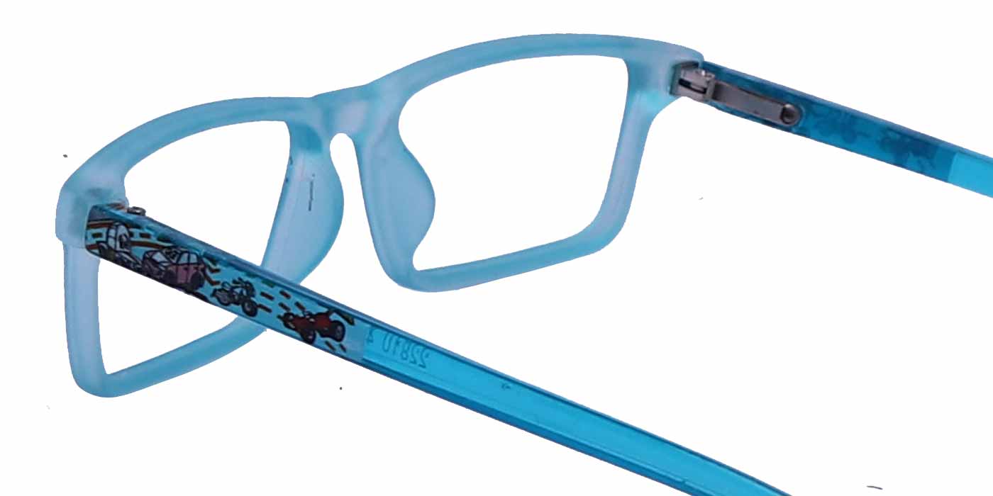 Blue Rectangle Full Frame Eyeglasses For Kids - Specsview