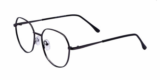 Gun Metal Round Full Frame Eyeglasses For Men & Women - Specsview