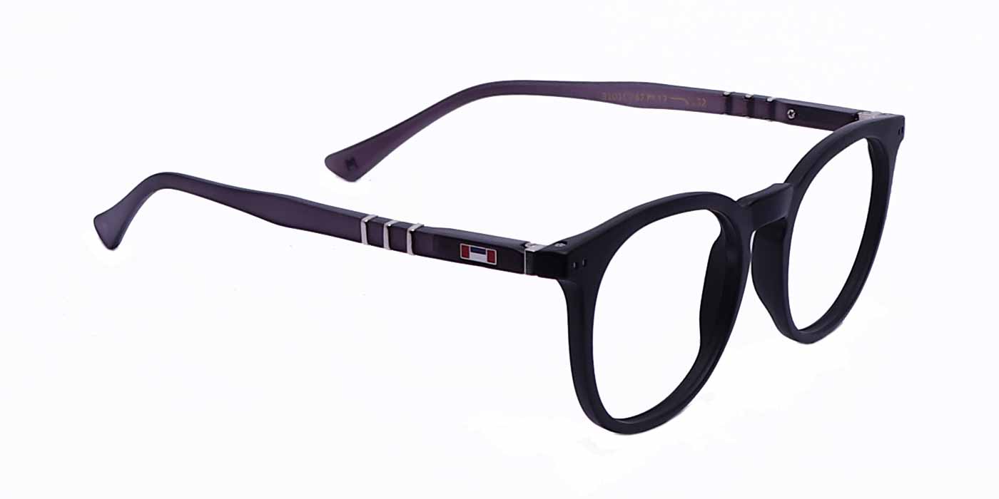 Black Round Full Frame TR Eyeglasses For Men & Women - Specsview