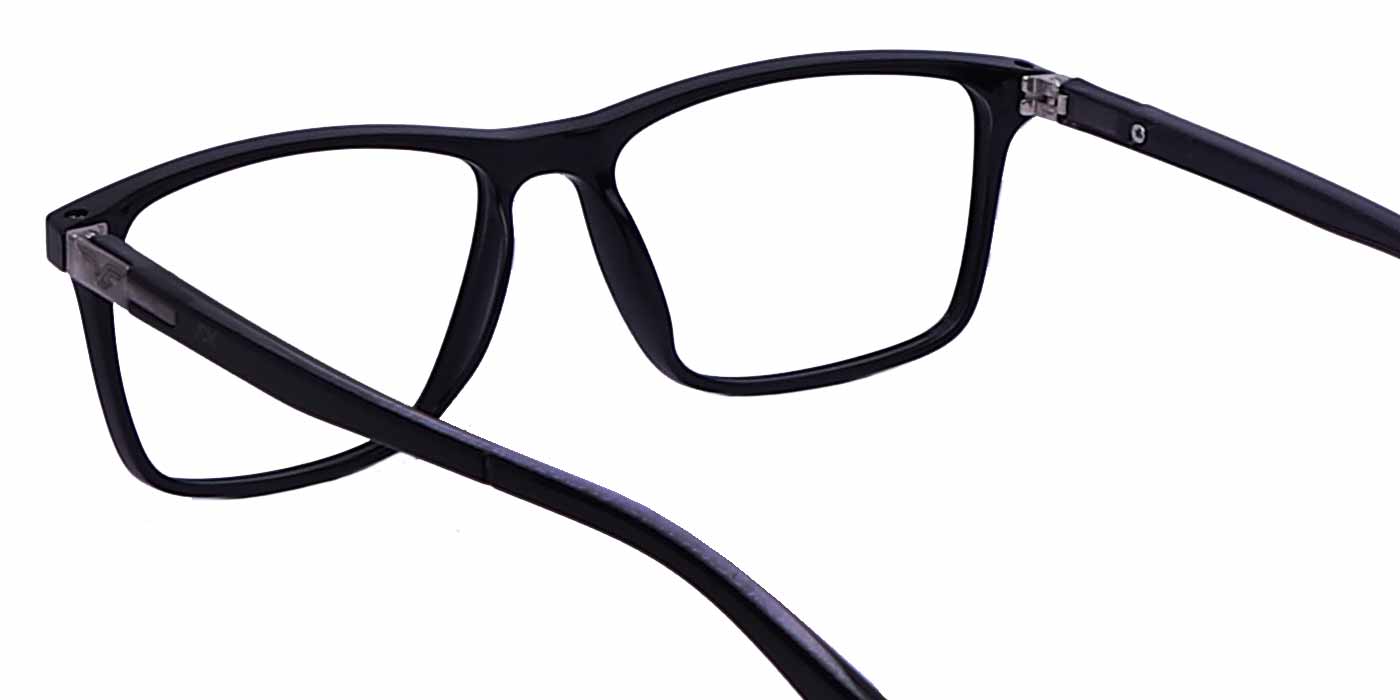 Zero Power Computer Glasses: Black Rectangle Full Frame For Men & Women - Specsview