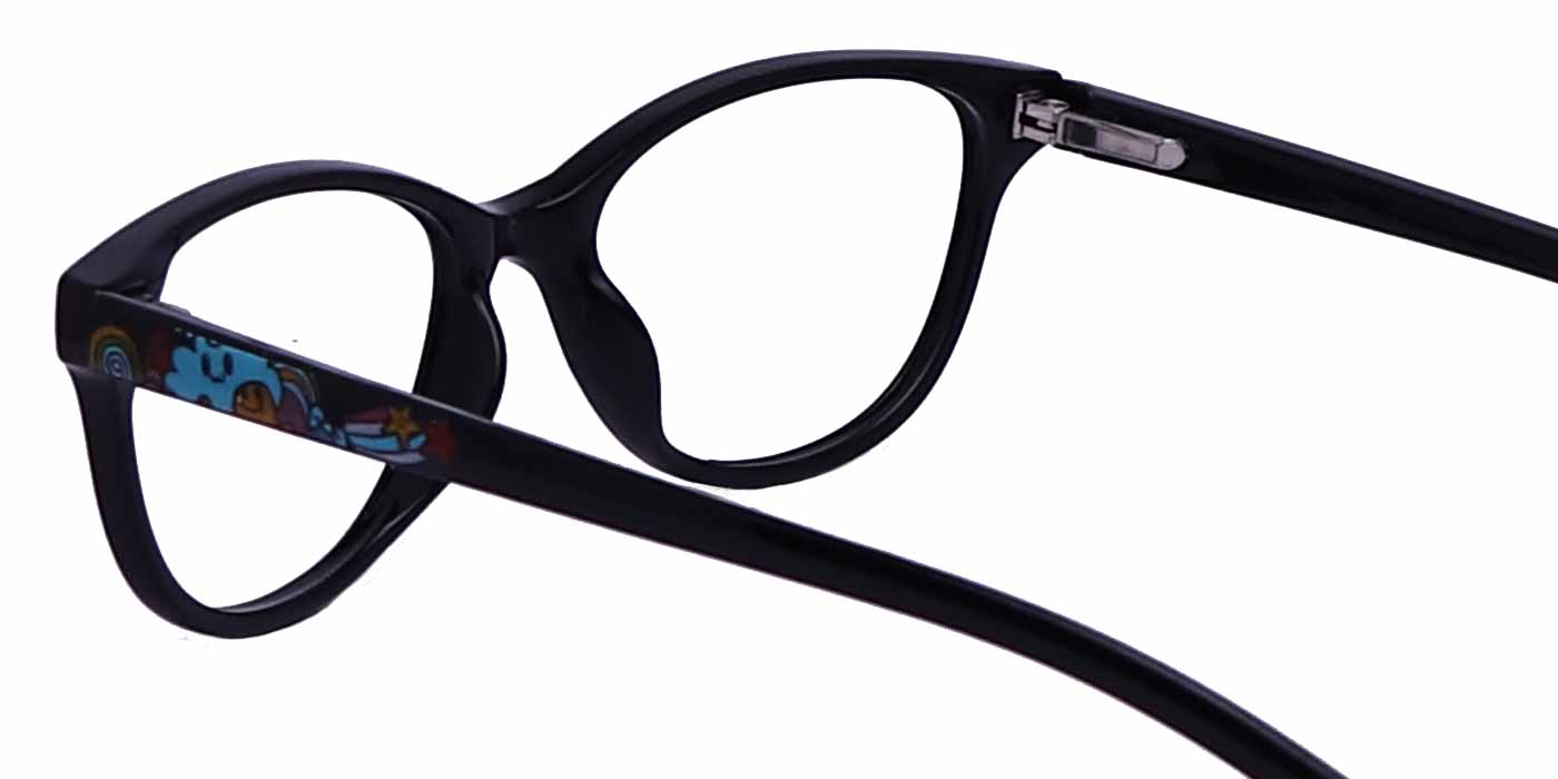 Black Cateye Full Frame Eyeglasses For Kids - Specsview