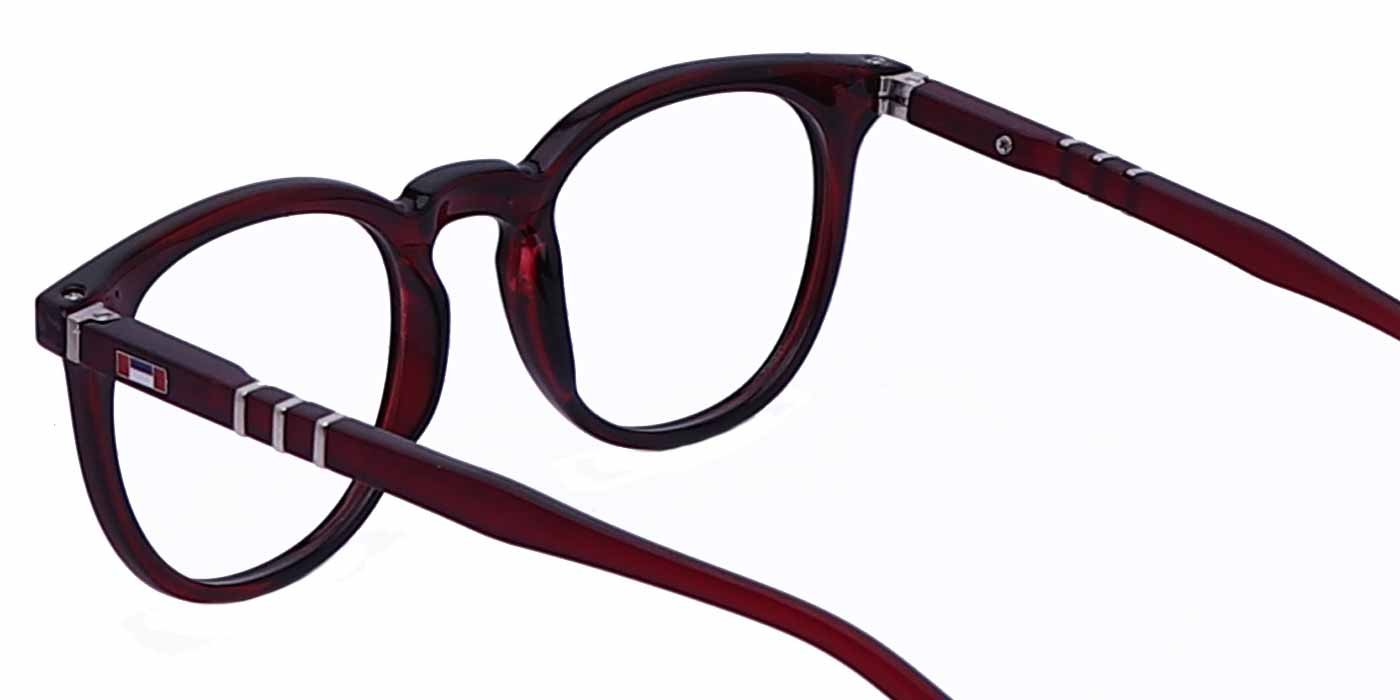 Zero Power Computer Glasses: Brown Round Full Frame Eyeglasses For Men & Women - Specsview