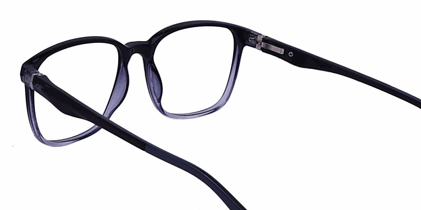 Black Gradient Square Full Frame TR Eyeglasses For Men & Women - Specsview