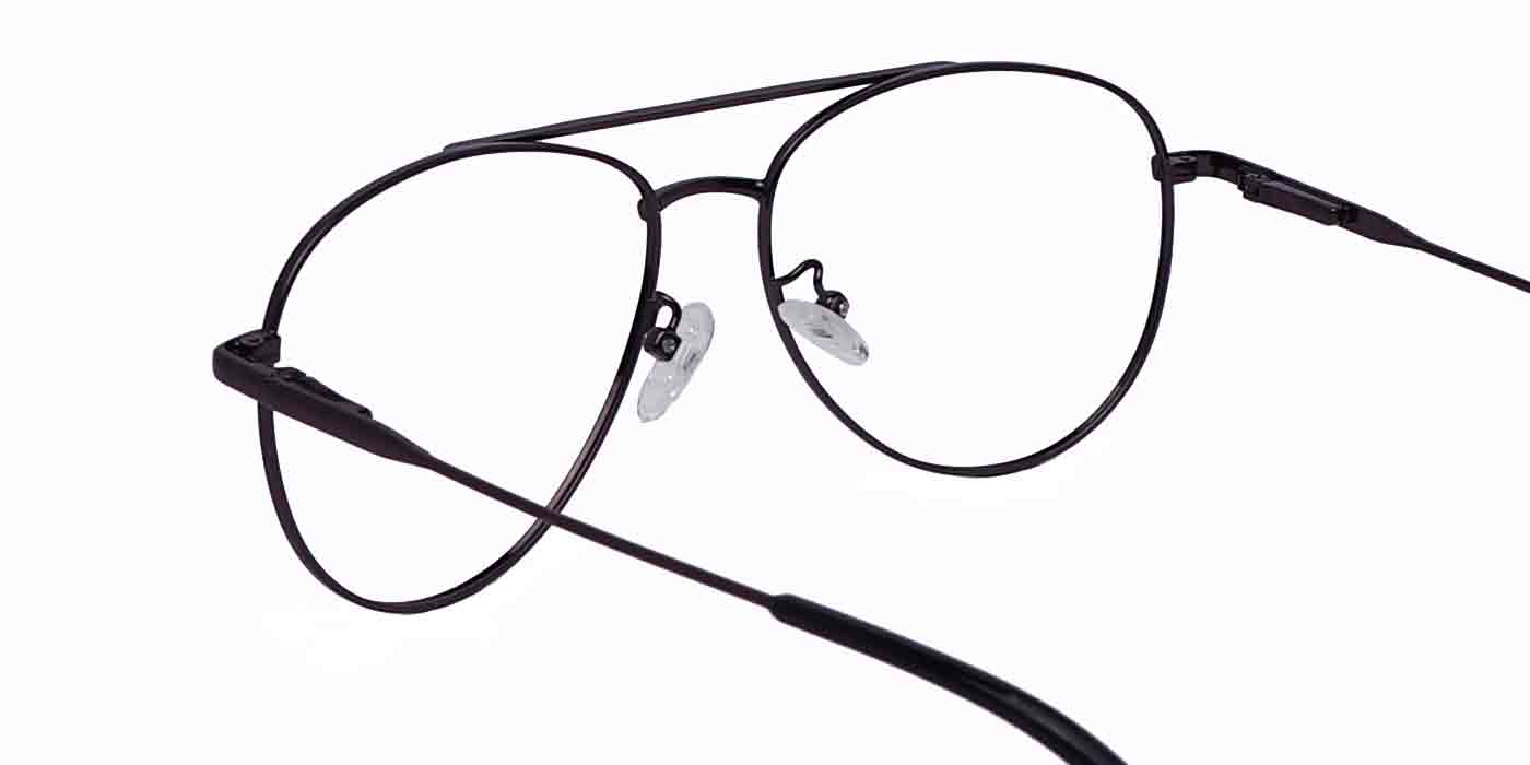 Gun Metal Aviator Full Frame Eyeglasses For Men - Specsview