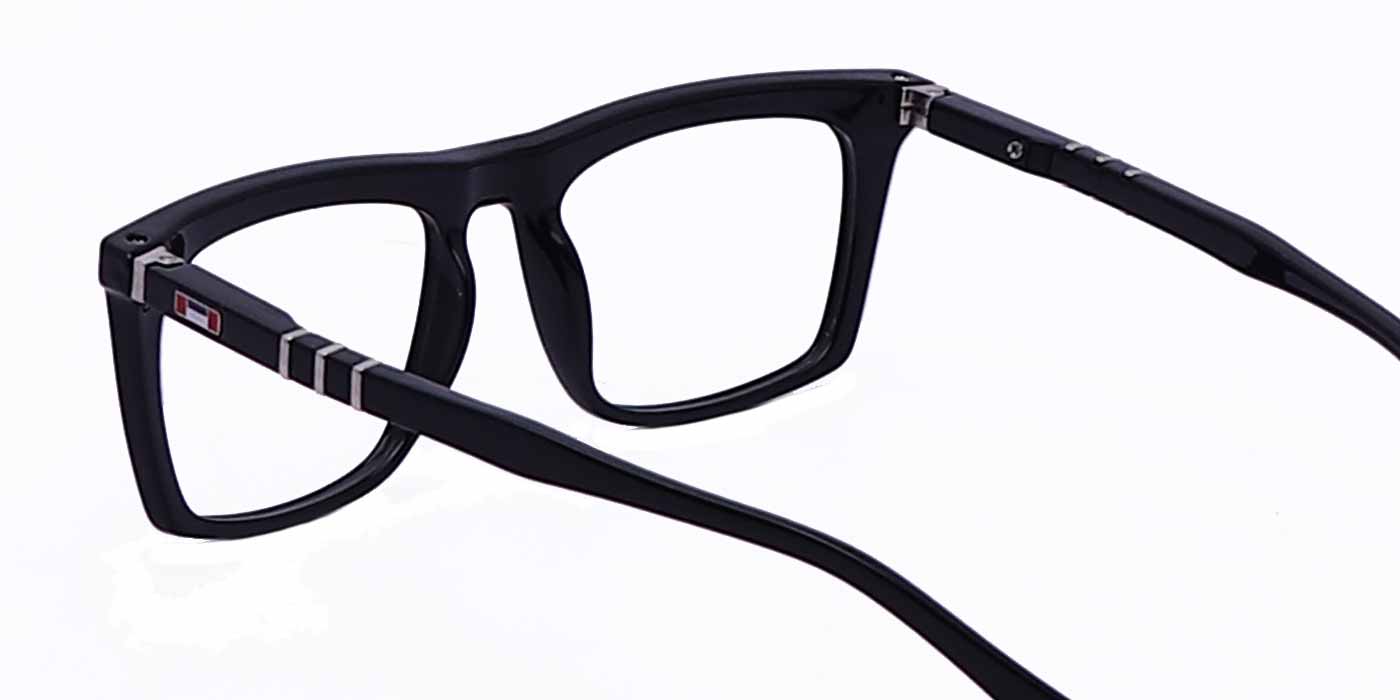 Black Rectangle Full Frame Eyeglasses For Men & Women - Specsview