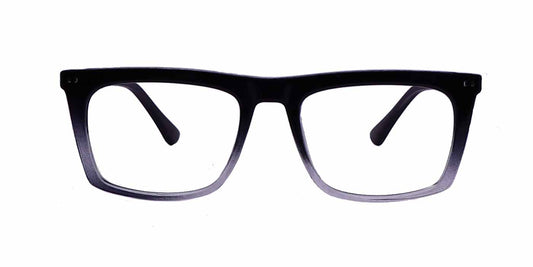 Zero Power Computer Glasses: Black Gradient Rectangle Full Frame For Men & Women - Specsview