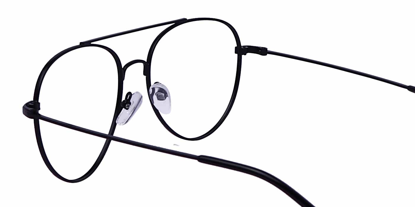 Black Aviator Full Frame Eyeglasses For Men & Women - Specsview