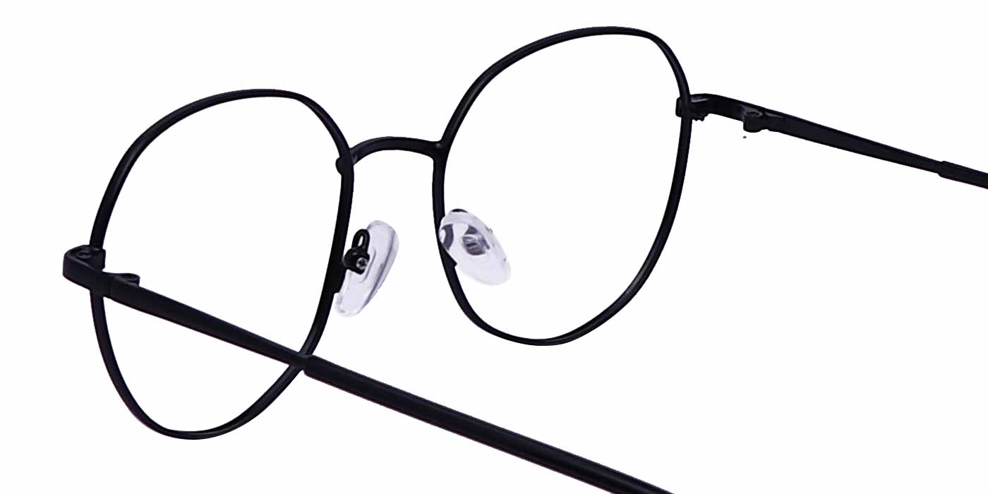 Black Big Round Full Frame Eyeglasses For Men & Women - Specsview