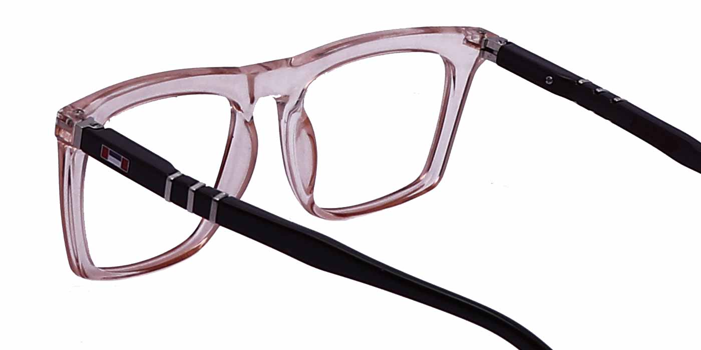 Orange Transparent Rectangle Full Frame Eyeglasses For Men & Women - Specsview