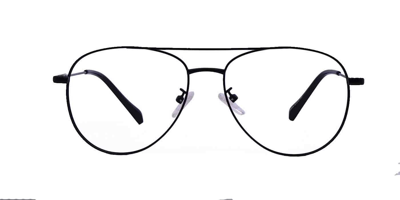 Black Aviator Full Frame Eyeglasses For Men - Specsview