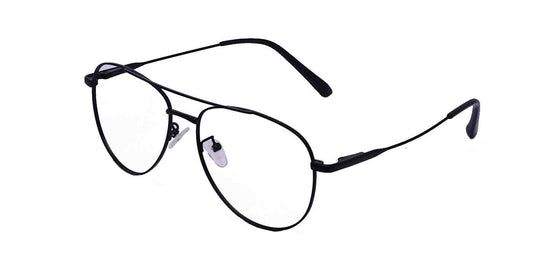 Black Aviator Full Frame Eyeglasses For Men - Specsview