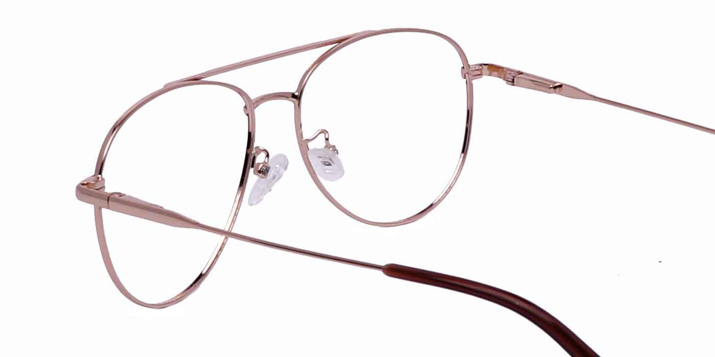 Gold Aviator Full Frame Eyeglasses For Men - Specsview